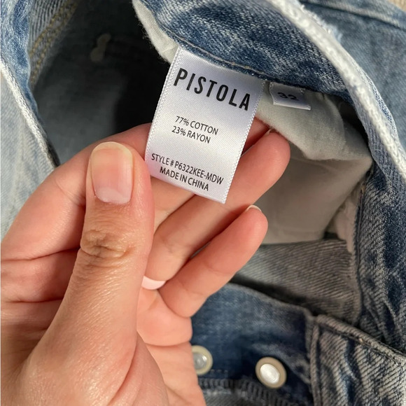 Pistola Cassie Super High Rise Straight Jean Button Fly - Picture 7 of 11